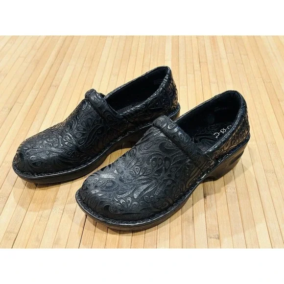 BOC Born Concept Peggy Paisley Gray Black Professional Clogs Women’s Sz 11 W - Picture 3 of 12
